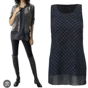 CABI SMALL tunic sleeveless Navy and Black. Gently used.